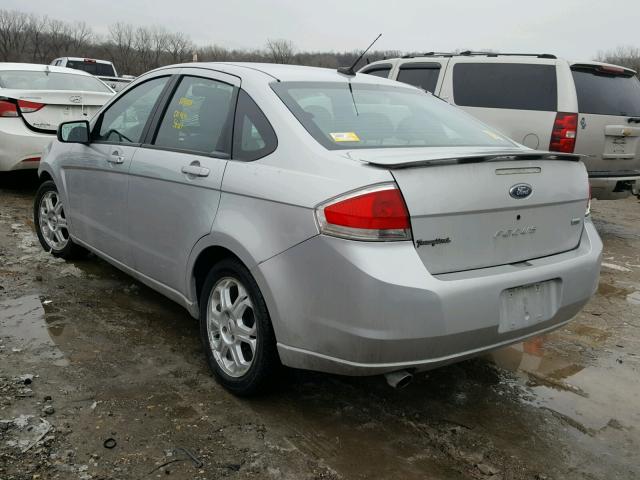 1FAHP36N29W133846 - 2009 FORD FOCUS SES SILVER photo 3