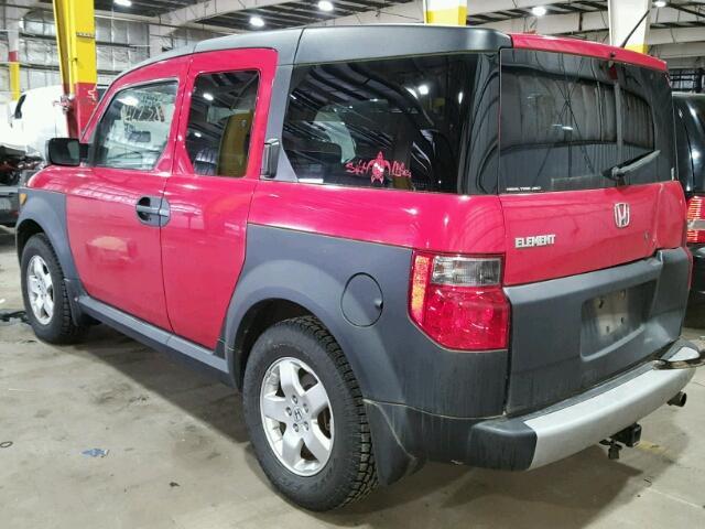 5J6YH27635L034242 - 2005 HONDA ELEMENT EX RED photo 3