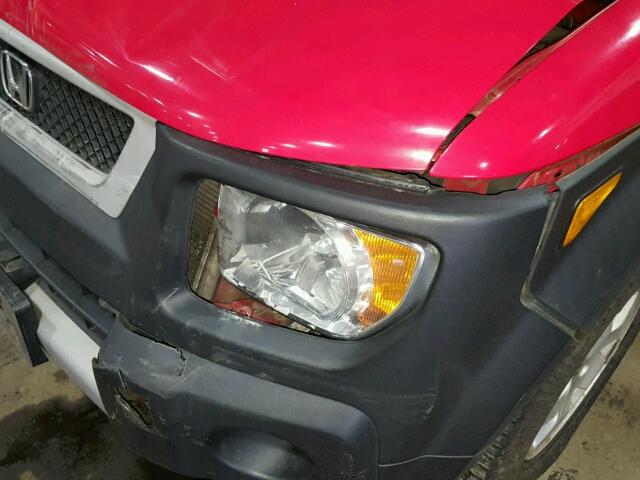 5J6YH27635L034242 - 2005 HONDA ELEMENT EX RED photo 9