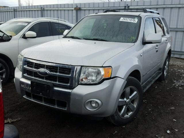 1FMCU94118KD55103 - 2008 FORD ESCAPE LIM SILVER photo 2