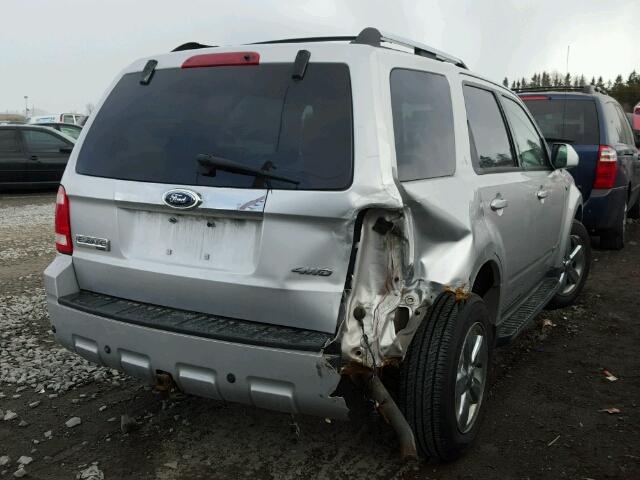 1FMCU94118KD55103 - 2008 FORD ESCAPE LIM SILVER photo 4