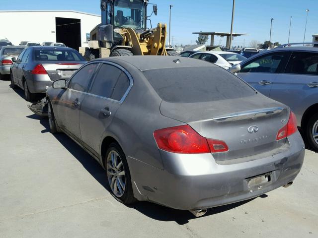 JNKBV61EX8M206324 - 2008 INFINITI G35 SILVER photo 3