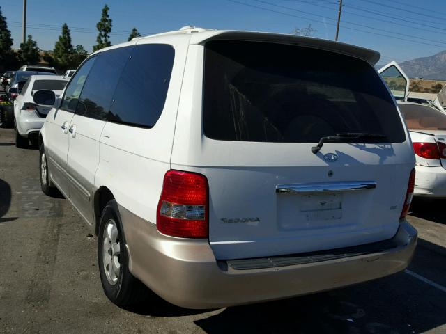 KNDUP132256704513 - 2005 KIA SEDONA EX WHITE photo 3