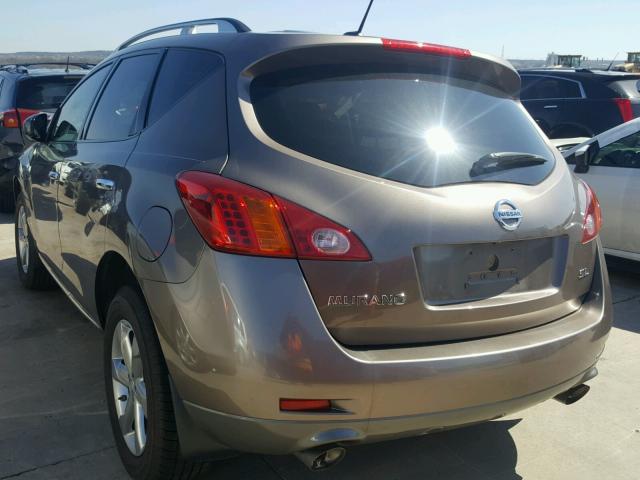 JN8AZ18U29W101336 - 2009 NISSAN MURANO S GOLD photo 3