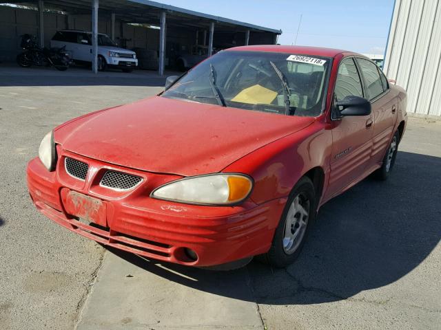 1G2NE52T5YM701072 - 2000 PONTIAC GRAND AM S RED photo 2