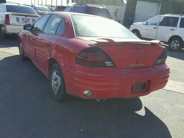 1G2NE52T5YM701072 - 2000 PONTIAC GRAND AM S RED photo 3