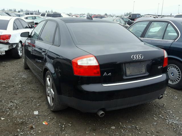 WAUJC68E14A101723 - 2004 AUDI A4 1.8T BLACK photo 3