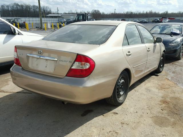 4T1BE32K62U037121 - 2002 TOYOTA CAMRY LE TAN photo 4