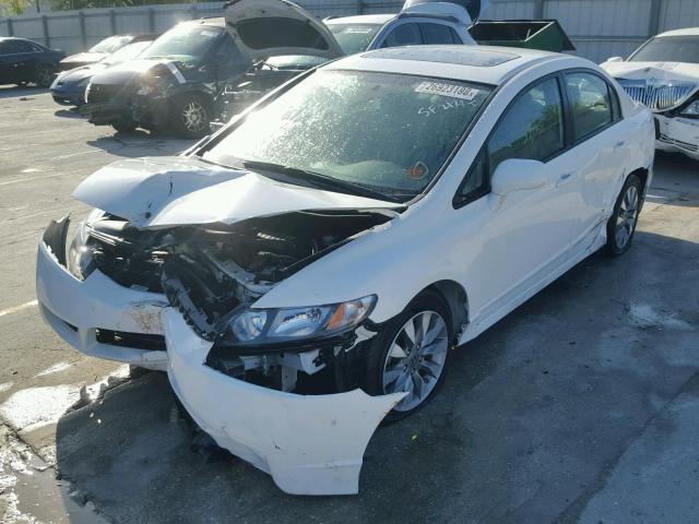 2HGFA16819H345428 - 2009 HONDA CIVIC EX WHITE photo 2