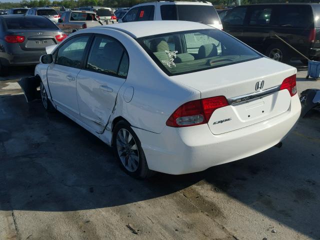 2HGFA16819H345428 - 2009 HONDA CIVIC EX WHITE photo 3