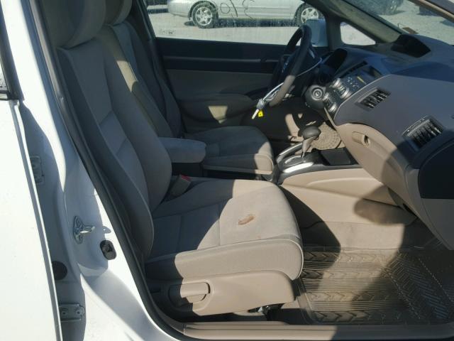 2HGFA16819H345428 - 2009 HONDA CIVIC EX WHITE photo 5