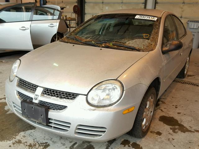 1B3ES56C75D192761 - 2005 DODGE NEON SXT SILVER photo 2