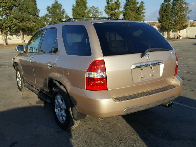 2HNYD18871H520601 - 2001 ACURA MDX TOURIN GOLD photo 3