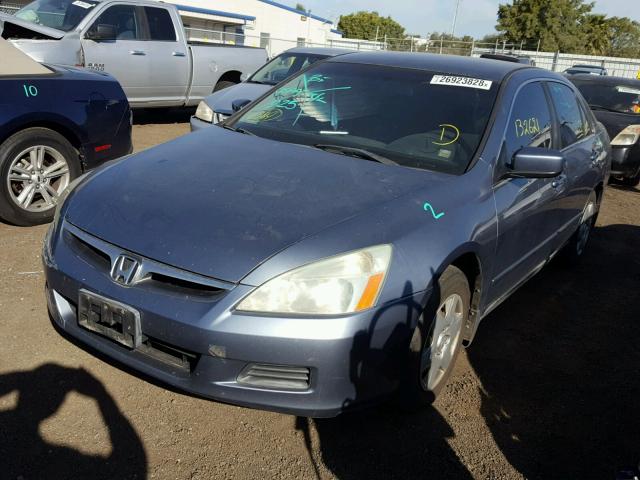 1HGCM564X7A011814 - 2007 HONDA ACCORD LX BLUE photo 2