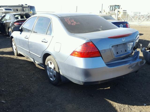 1HGCM564X7A011814 - 2007 HONDA ACCORD LX BLUE photo 3