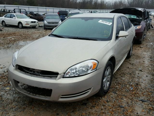 2G1WT57K191183442 - 2009 CHEVROLET IMPALA 1LT BEIGE photo 2