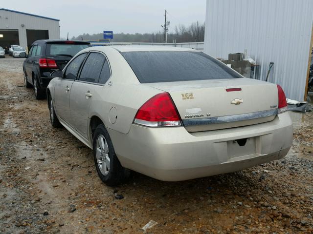 2G1WT57K191183442 - 2009 CHEVROLET IMPALA 1LT BEIGE photo 3