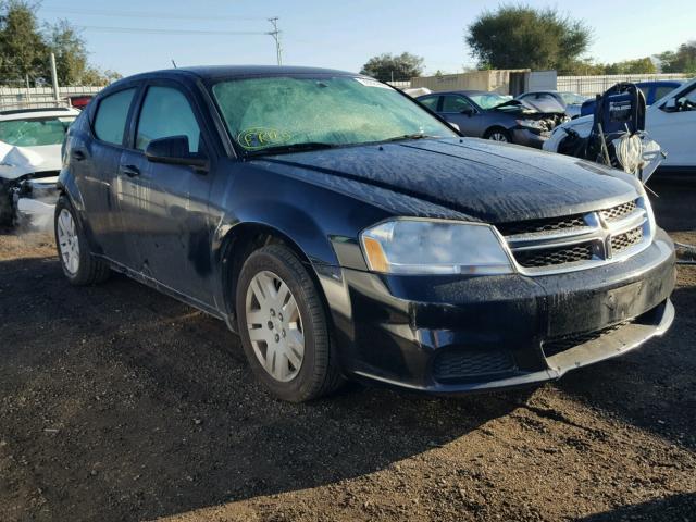 1C3CDZAB3DN532538 - 2013 DODGE AVENGER SE BLACK photo 1