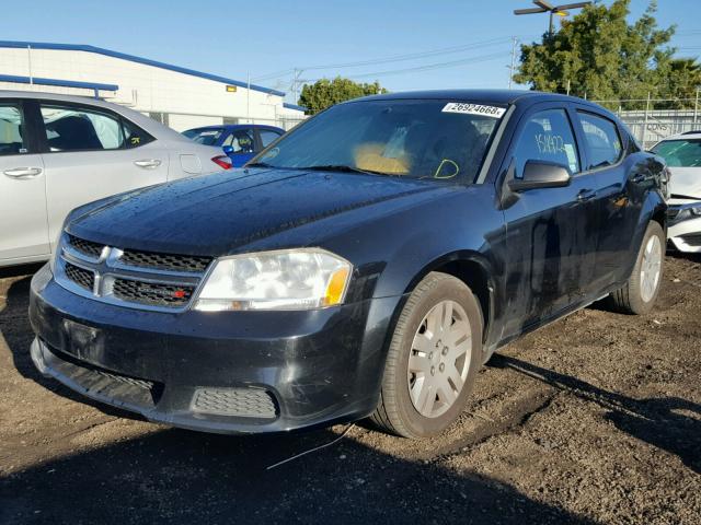 1C3CDZAB3DN532538 - 2013 DODGE AVENGER SE BLACK photo 2