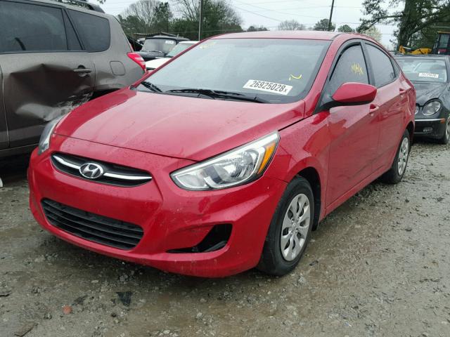 KMHCT4AE9FU846405 - 2015 HYUNDAI ACCENT GLS RED photo 2