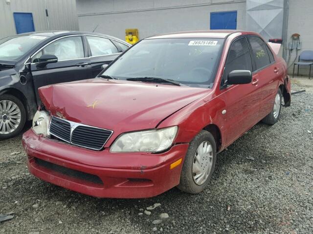 JA3AJ26EX3U112414 - 2003 MITSUBISHI LANCER ES RED photo 2