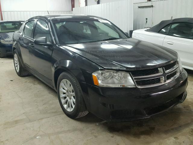 1C3CDZAB0CN193784 - 2012 DODGE AVENGER SE BLACK photo 1