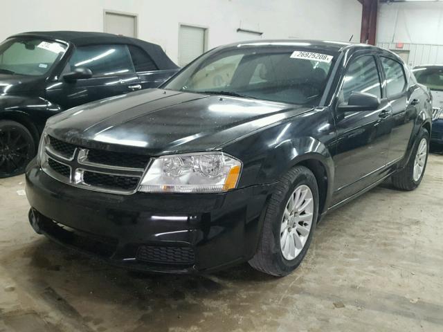 1C3CDZAB0CN193784 - 2012 DODGE AVENGER SE BLACK photo 2