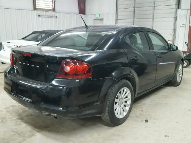 1C3CDZAB0CN193784 - 2012 DODGE AVENGER SE BLACK photo 4