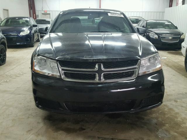 1C3CDZAB0CN193784 - 2012 DODGE AVENGER SE BLACK photo 9