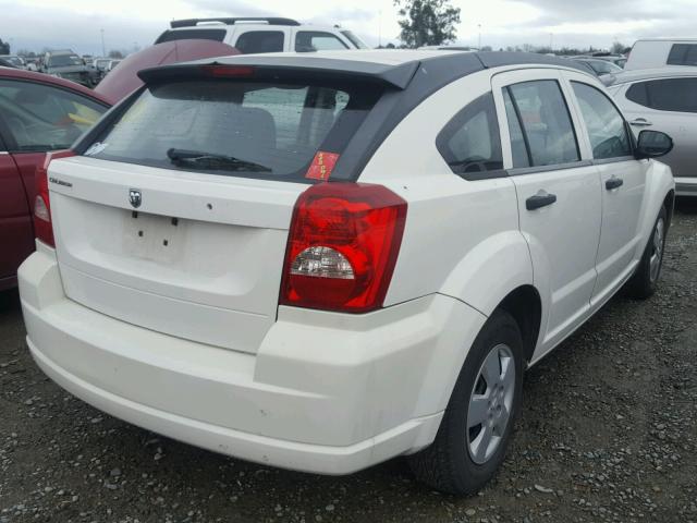 1B3HB28B78D571652 - 2008 DODGE CALIBER WHITE photo 4