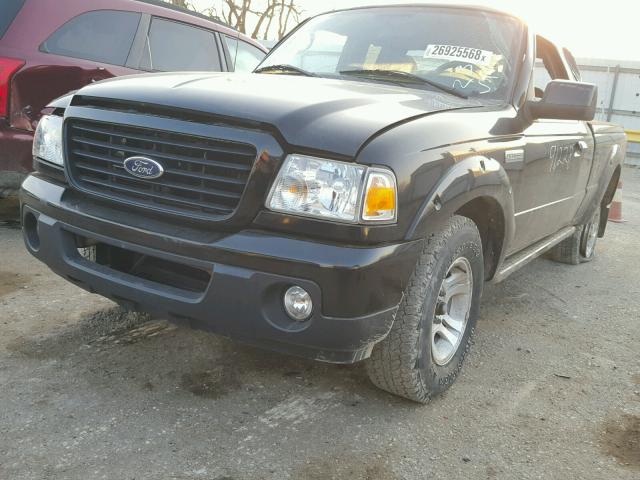 1FTYR14E89PA60665 - 2009 FORD RANGER SUP BLACK photo 2