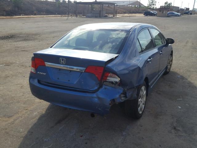 1HGFA16579L016709 - 2009 HONDA CIVIC LX BLUE photo 4