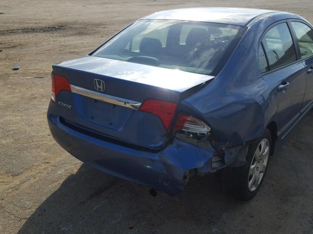 1HGFA16579L016709 - 2009 HONDA CIVIC LX BLUE photo 9