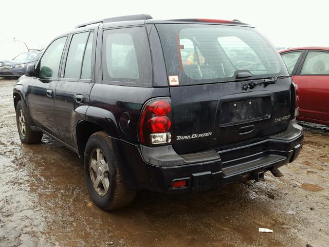 1GNDS13S442395526 - 2004 CHEVROLET TRAILBLAZE BLACK photo 3