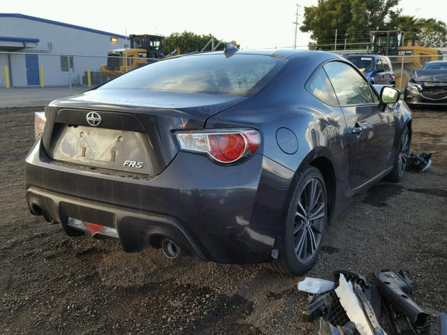 JF1ZNAA19G8700445 - 2016 TOYOTA SCION FR-S CHARCOAL photo 4