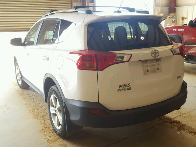 2T3WFREV5DW009263 - 2013 TOYOTA RAV4 XLE WHITE photo 3