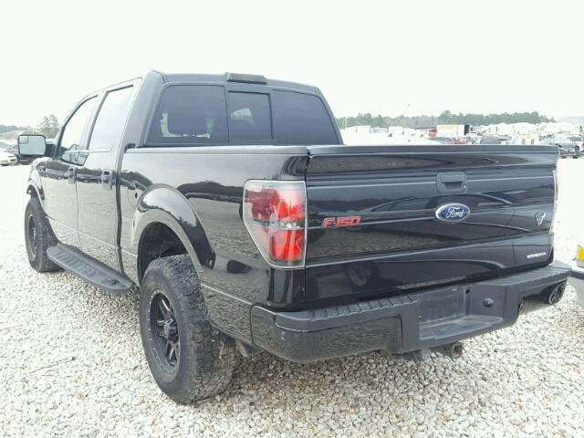 1FTFW1CF6EKF04563 - 2014 FORD F150 SUPER BLACK photo 3