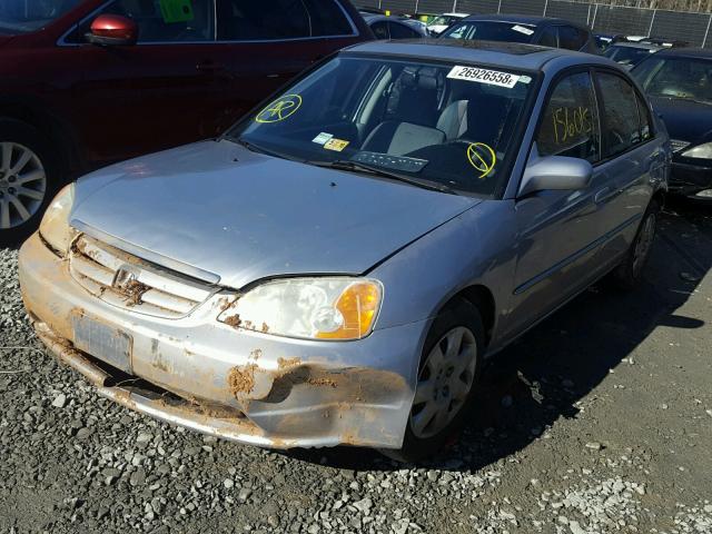 2HGES26892H546482 - 2002 HONDA CIVIC EX SILVER photo 2