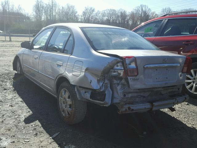 2HGES26892H546482 - 2002 HONDA CIVIC EX 银色 照片 3
