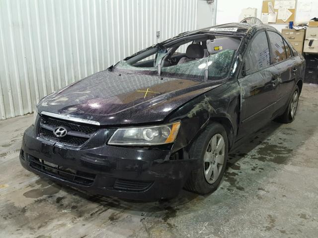 5NPET46C38H334317 - 2008 HYUNDAI SONATA GLS BLACK photo 2