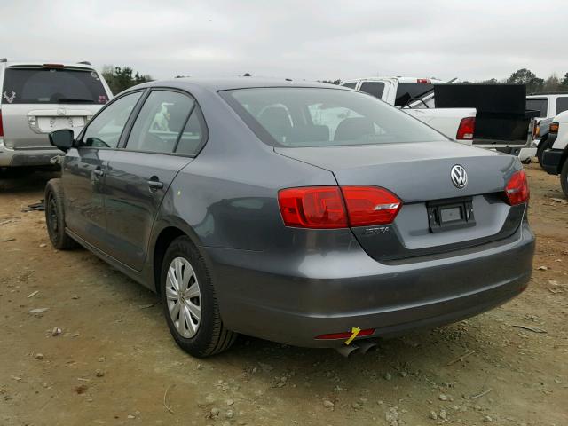 3VW2K7AJXEM424242 - 2014 VOLKSWAGEN JETTA BASE 灰色 照片 3