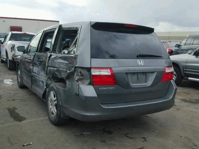 5FNRL38227B032076 - 2007 HONDA ODYSSEY LX GRAY photo 3