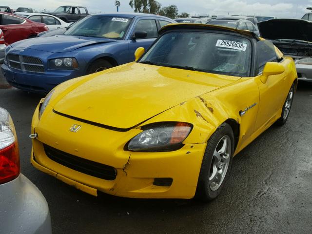 JHMAP11433T005055 - 2003 HONDA S2000 YELLOW photo 2