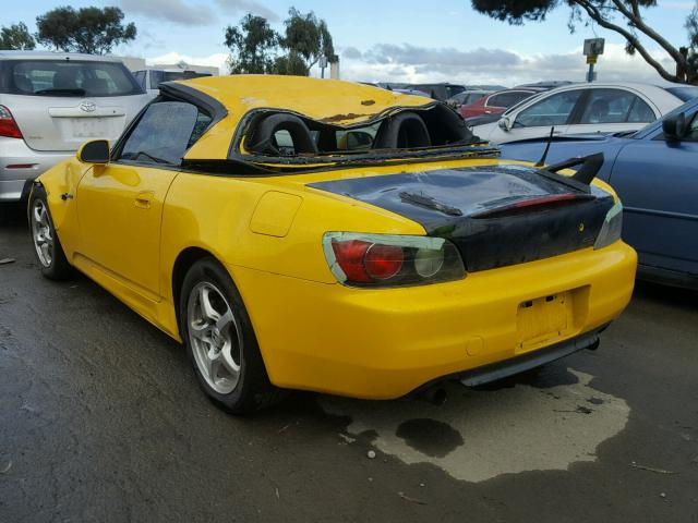 JHMAP11433T005055 - 2003 HONDA S2000 YELLOW photo 3