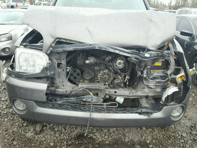 5TBDT48125S499734 - 2005 TOYOTA TUNDRA DOU GRAY photo 9