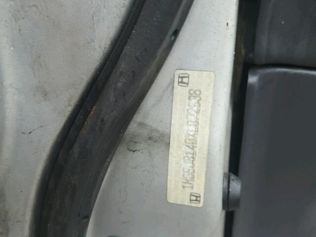 1HGEJ8140XL072538 - 1999 HONDA CIVIC EX SILVER photo 10