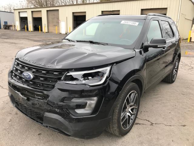 1FM5K8GT2GGB18854 - 2016 FORD EXPLORER S BLACK photo 2