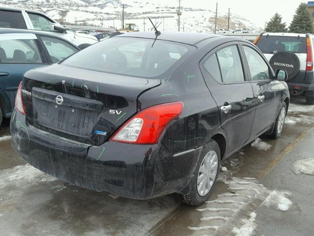 3N1CN7AP3CL924204 - 2012 NISSAN VERSA S BLACK photo 4