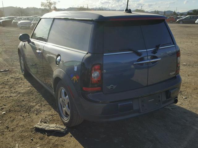 WMWML33599TX34940 - 2009 MINI COOPER CLU BLUE photo 3