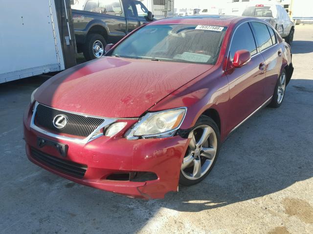 JTHBE96S380036508 - 2008 LEXUS GS 350 RED photo 2